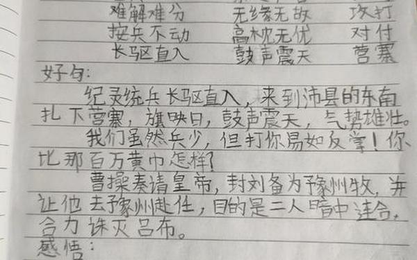 三国演义读书笔记摘抄及感悟 三国演义读书笔记20篇