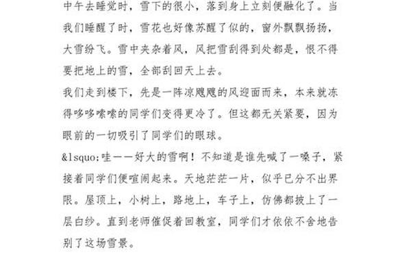 冬天的第一场雪作文 2025第一场雪经典句子