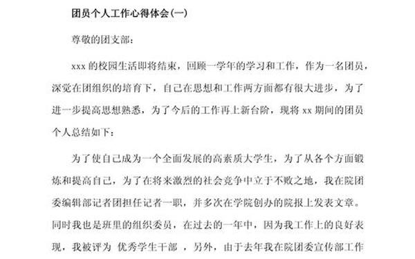 团员年度个人总结-共青团员个人总结300字