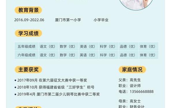 小学生个人简历模板范文、小学生个人简历怎么写 小学生个人简历模板范文、小学生个人简历怎么写