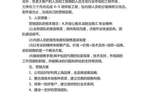 项目营销策划方案_营销方案案例范文