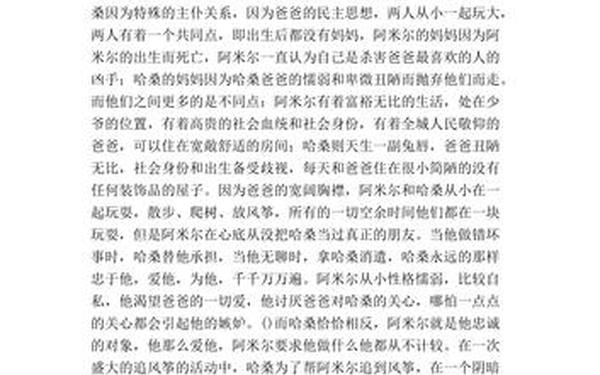 《追风筝的人》读后感1000字_《人生》读后感300字