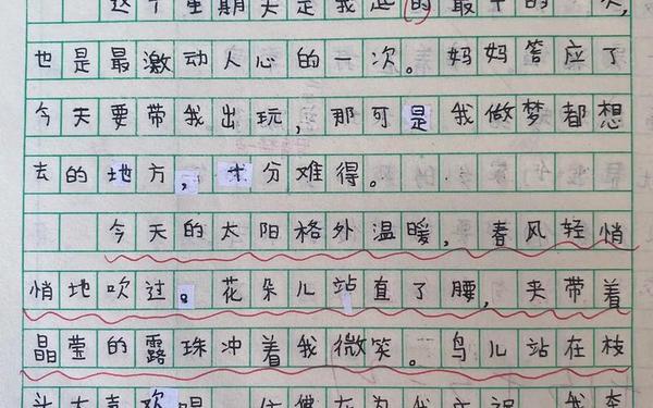 甜作文500字六年级(让真情自然流露一一开心450字)