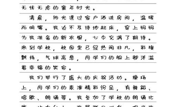 六一儿童节50字作文 《六一儿童节》作文