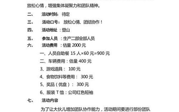 团队活动方案—团队建设方案 团队活动方案—团队建设方案