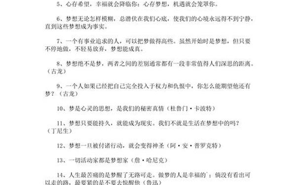 关于梦想的句子,写梦想的优美语句