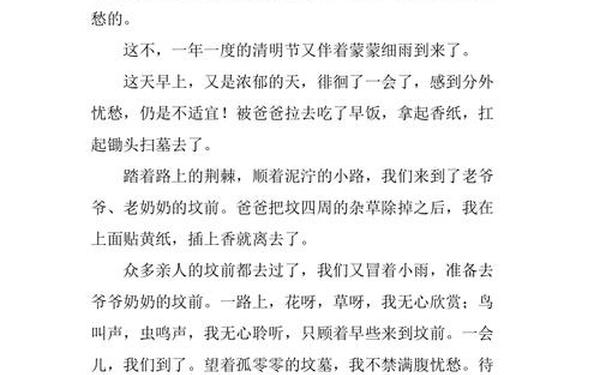 关于清明的作文600字-关于清明节的作文800字高中