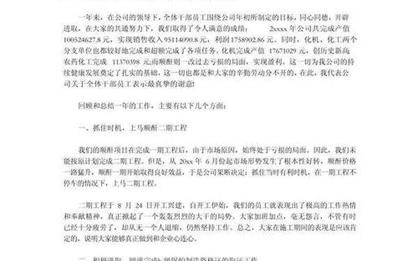 企业年度总结范文、企业年度报告模板