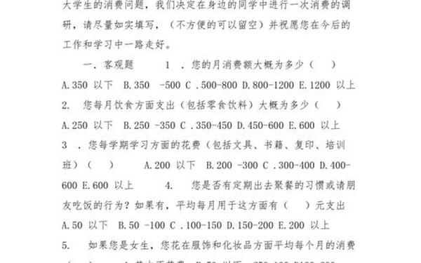 大学生消费情况调查报告,大学生消费现状的调查报告1000字