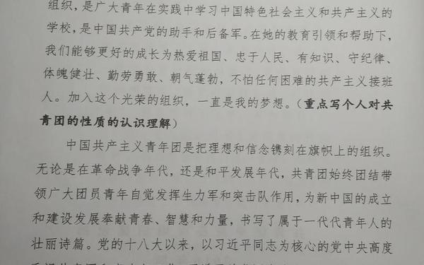 入团志愿书正确模板_入团申请书正确格式图
