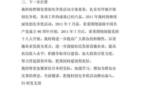 村党支部工作总结;村党组织如何发挥作用