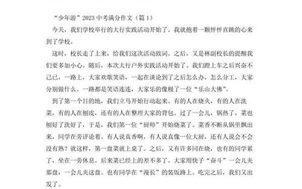 初中生优秀满分作文 中考十篇必看满分作文
