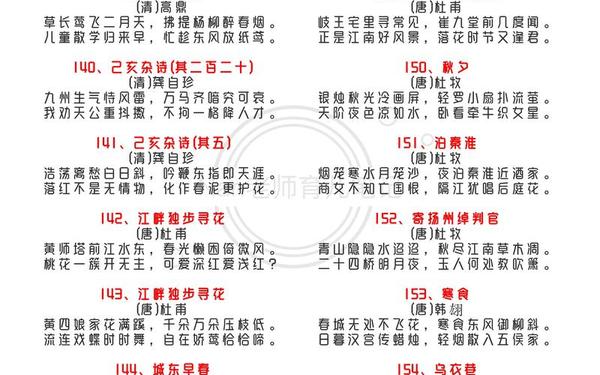 儿童诗歌大全100首短诗—唐诗三百首大全免费