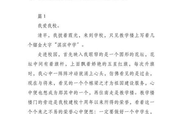 我爱我校800字征文高中(征文参加感言100字)