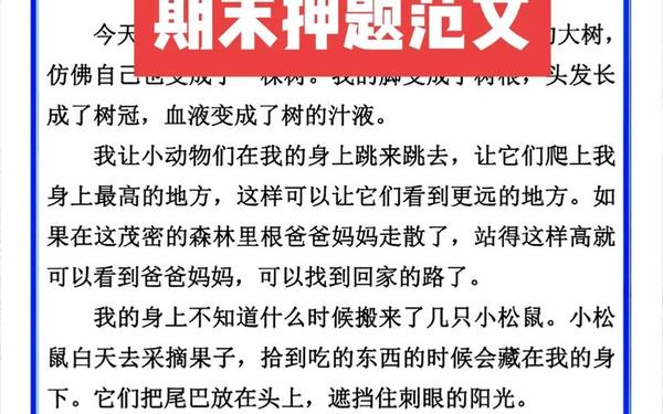 六年级上册期末作文;六年级作文押题2025