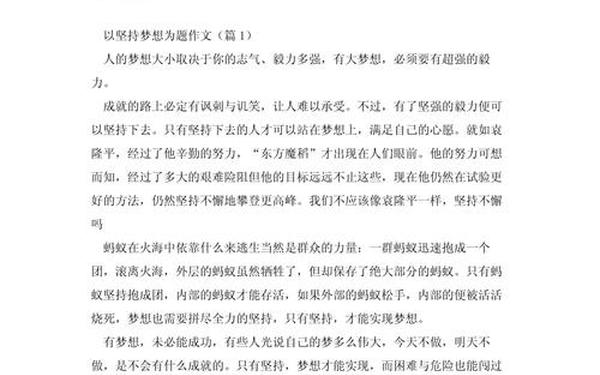 梦想与坚持的演讲稿 梦想与坚持演讲稿100字