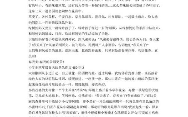 小学生满分作文-小学生作文450字