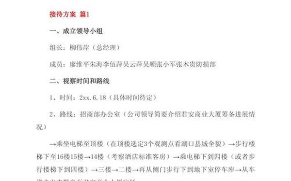 商务接待方案_活动接待方案
