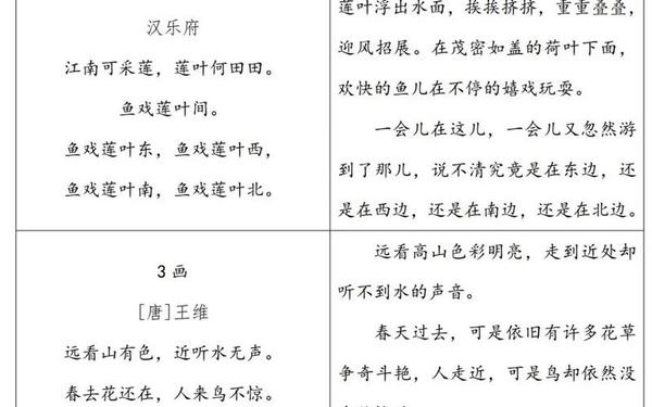 古诗文鉴赏 古诗词鉴赏原文及注释