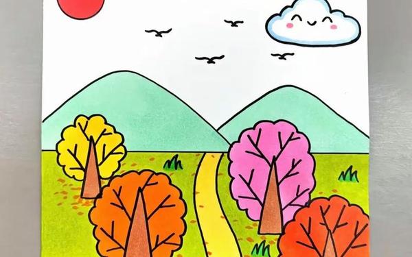 关于秋天的图画,关于秋天的简笔画