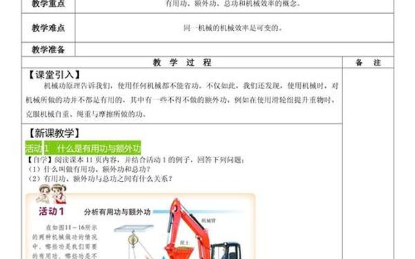 机械效率教案—机械效率教学步骤