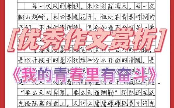 作文高中800字青春励志—奋斗的青春作文800