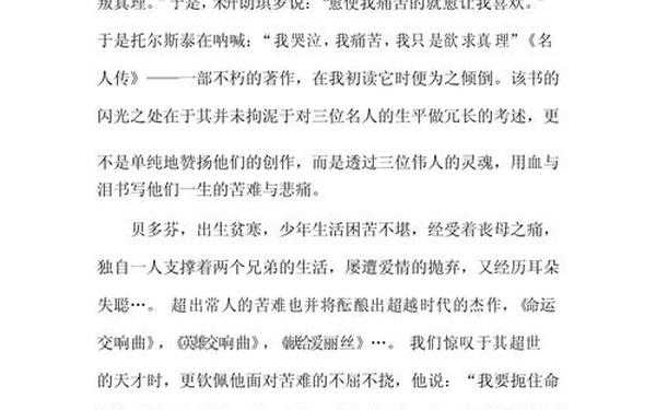 名人传读后感_名人传梗概