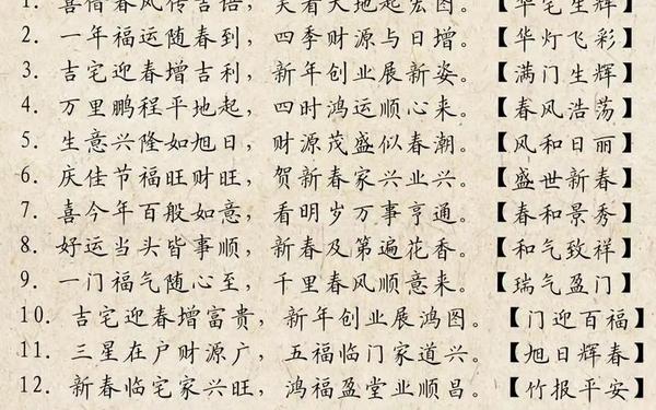 七字春联大全对联、对联的历史简短介绍