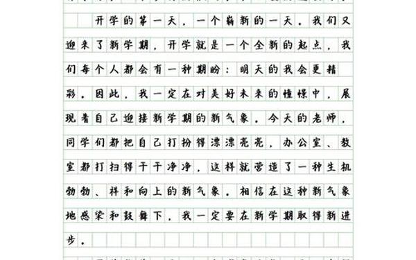 小学开学第一天—开学的第一天100字
