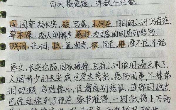 春望的翻译 《春望》原文及翻译