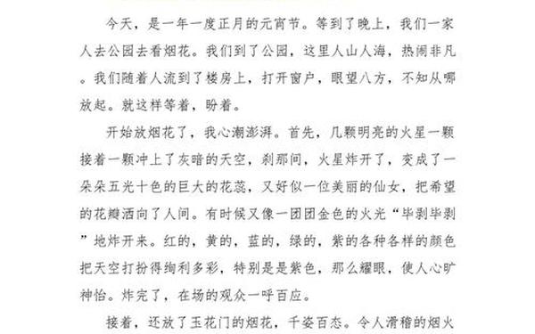 元宵节作文600字作文_元宵节优秀作文