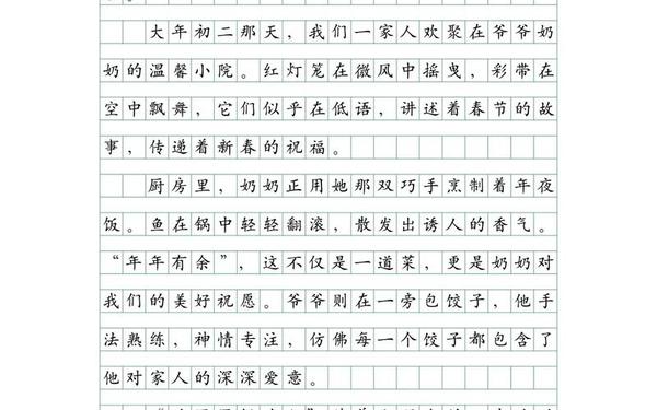 快乐的春节作文_作文《春节》三年级