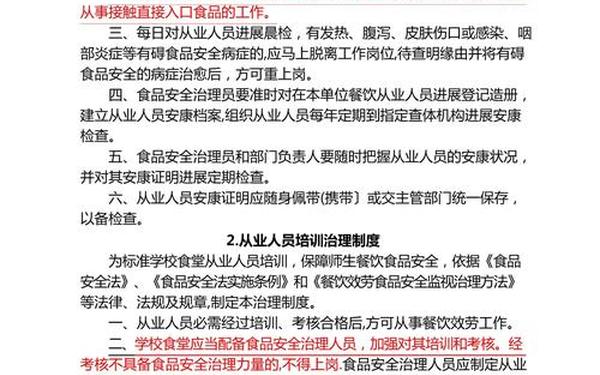 厨房管理制度;食品安全管理制度 厨房管理制度;食品安全管理制度