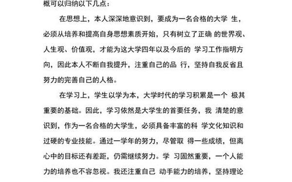 大学生学年总结;学年个人小结