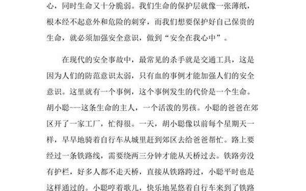 关于安全的征文、以安全为主题的作文