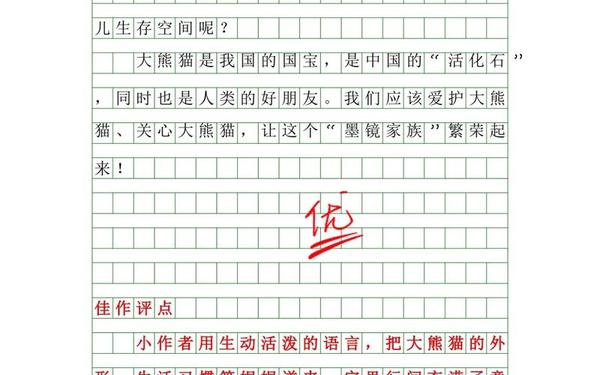 国宝大熊猫的作文-国宝大熊猫 300字作文