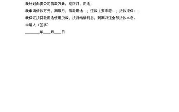 个人情况说明模板 个人贷款申请书怎么写模板