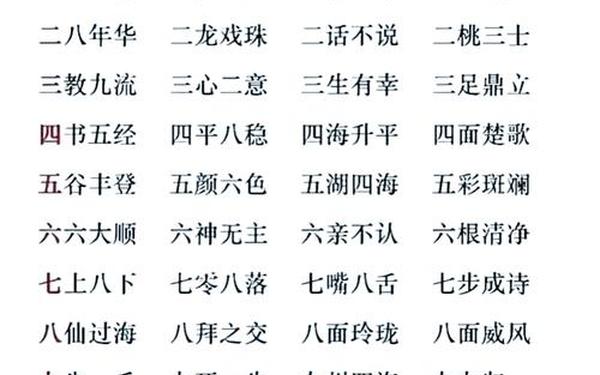 四字成语大全6000个—成语大全10个