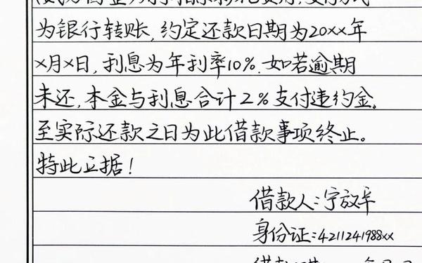 借条的正规版本-借条的正规写法