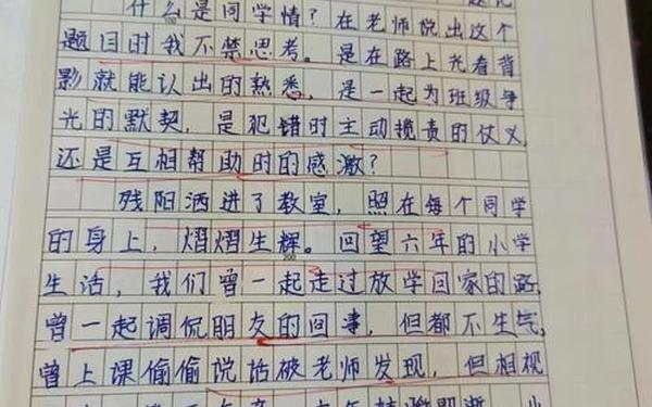 同学间温暖优秀作文(同学之间的句子)