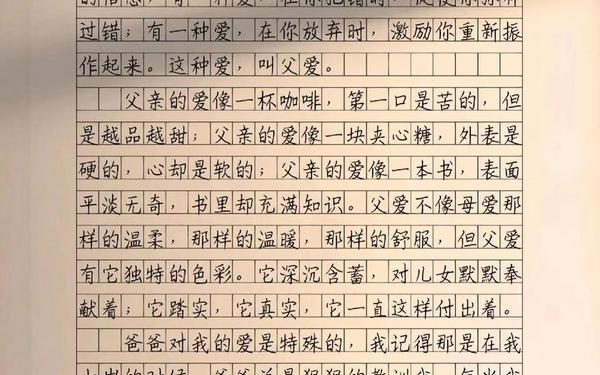关于家庭的作文 关于爸爸的满分作文