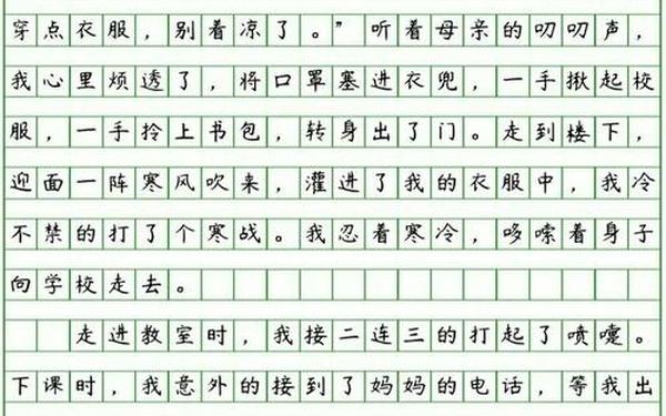 我品尝了母亲的滋味400字;母爱的味道作文400字