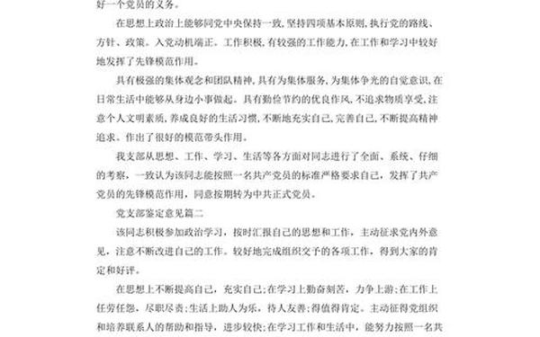 党支部季度考核意见,党支部考核意见简短