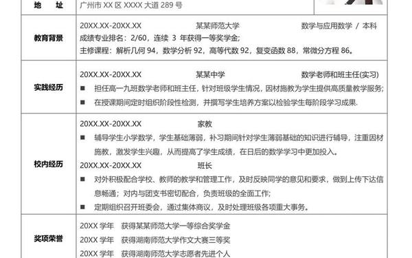 个人简历网 yy网简历