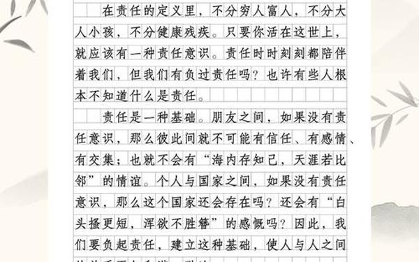 关于责任的议论文_责任议论文600字初三