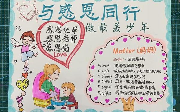 感恩手抄报大全漂亮-感恩手抄报一等奖