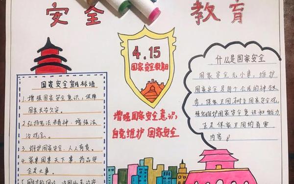 安全手抄报图片—全民安全教育日手抄报