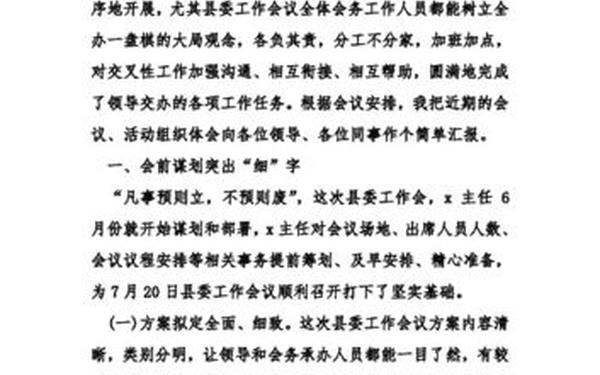 会议总结范文—开会总结