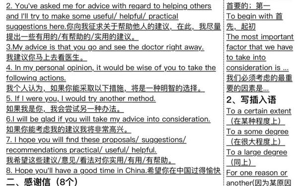 中考英语作文万能句型、中考的英语作文经典万能句
