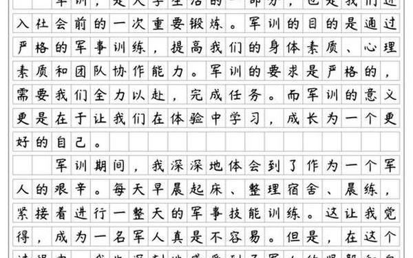 军训感想500字左右_军训感想800字作文高一